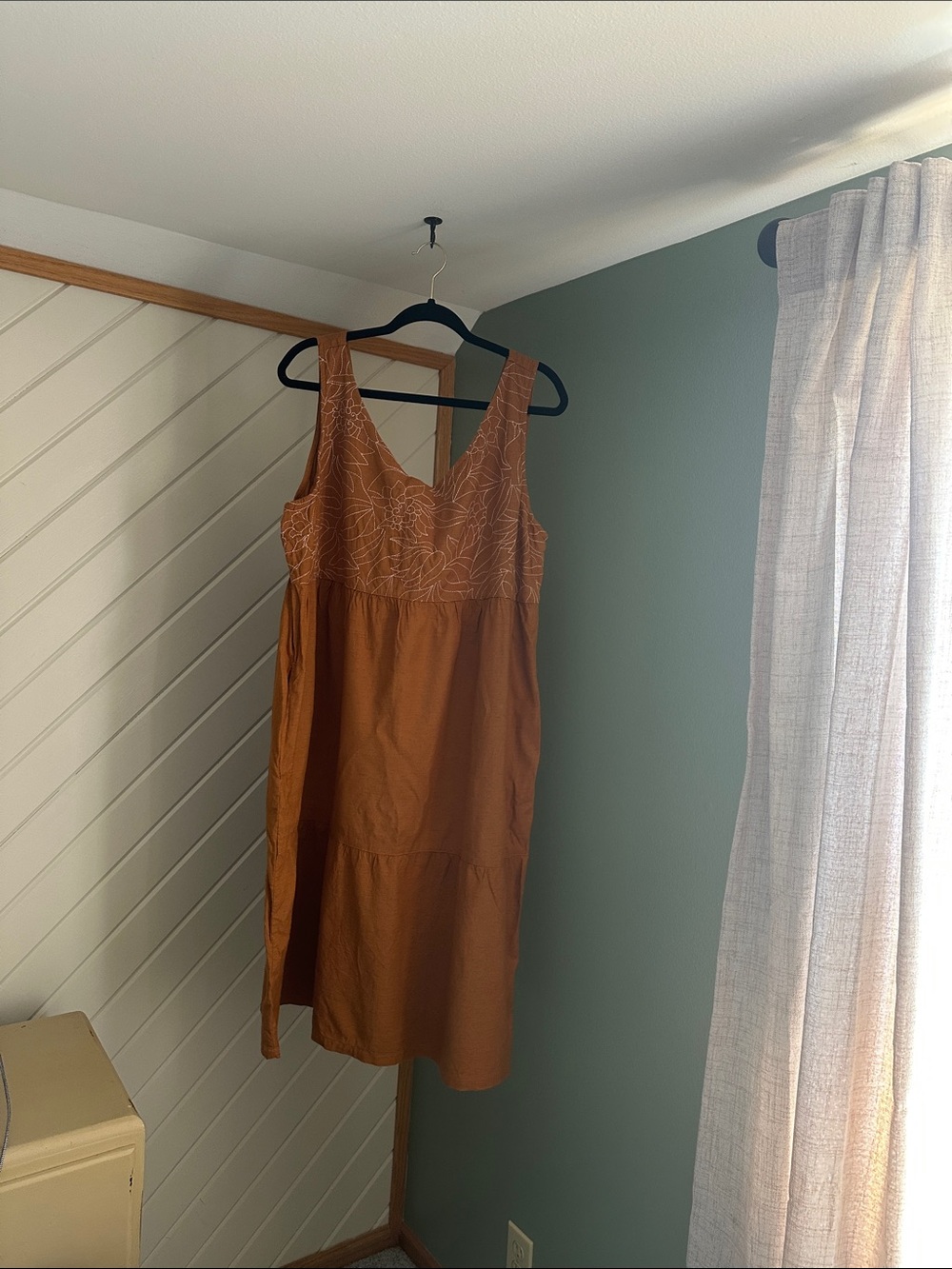 Sleeveless Rust Brown V-Neck Dress! Size xxl